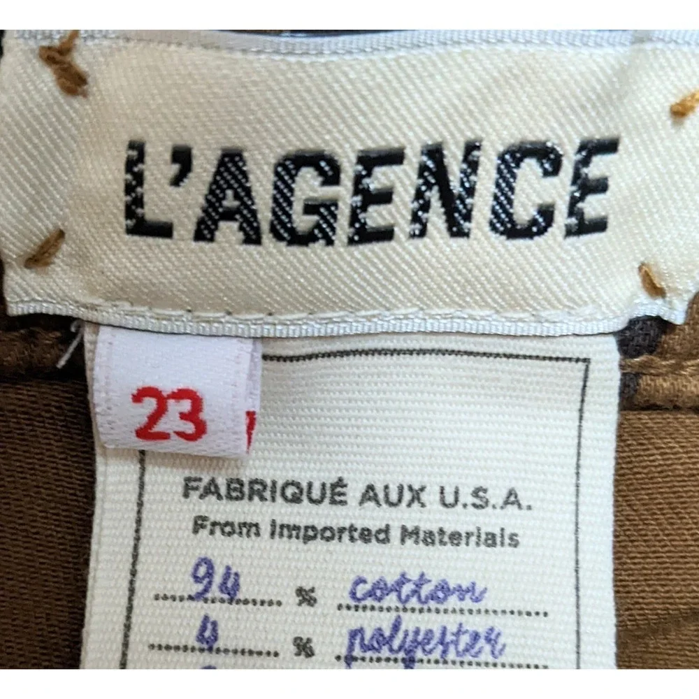 L'Agence Jeans Womens 23 Brown Margot High Rise Skinny Spotted Animal Denim - Picture 5 of 6